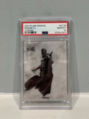 UD 2024 Flair Marvel Magneto Carved CC16 PSA 10 - GEM MINT - Image 1 of 2