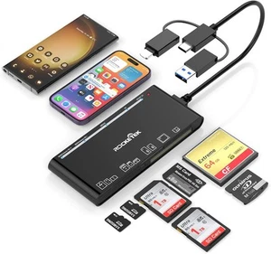 Lecteur Multi Cartes, SD CF XD MS Lecteur Micro TF pour UAB A+C+Lightning  - Photo 1/9