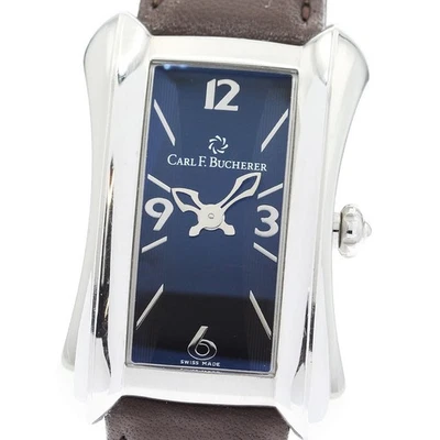 Reloj CARL F. BUCHERER Cuarzo Alaclear Damas SS y Cuero Esfera Negra 10701.08 U Foto 1 de 4
