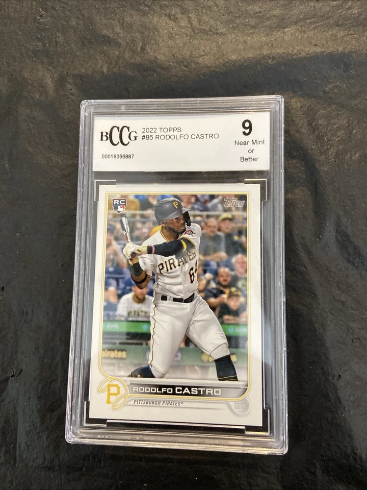 Rodolfo Castro 2022 Topps Rookie #85 BCCG Grade 9 Near Mt Pirates - Image 1 of 2