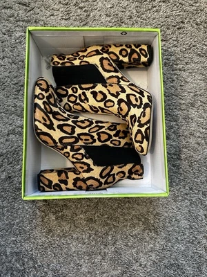 Sam Edelman Animal Print Womens Heeled Booties Real Fur Size 7.5 - Image 1 of 4