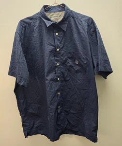 North Sails Shirt Men's 2XL Navy Chest Pocket Short Sleeve Regular Fit Button Up - Picture 1 of 8