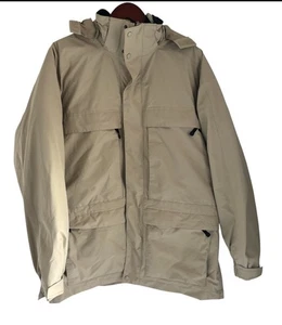 L.L. Bean Jacket Mens L All Conditions Gore-Tex Beige 2-1 Down Liner + Shell - Picture 1 of 19