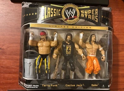 WWE Jakks Classic Superstars Terry Funk, Cactus Jack, & Sabu 3 Pack Figures  - Image 1 of 2