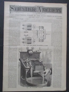 1885 TICKERBAND FINANZIERUNG PFLUG STUHL TELEFON KABEL KANALISATION WISSENSCHAFT AMERIKANISCH - Bild 1 von 5