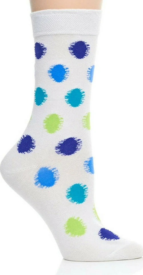 Calcetines redondos HUE lisos para mujer talla única (5-10) blanco azul verde púrpura Foto 1 de 1