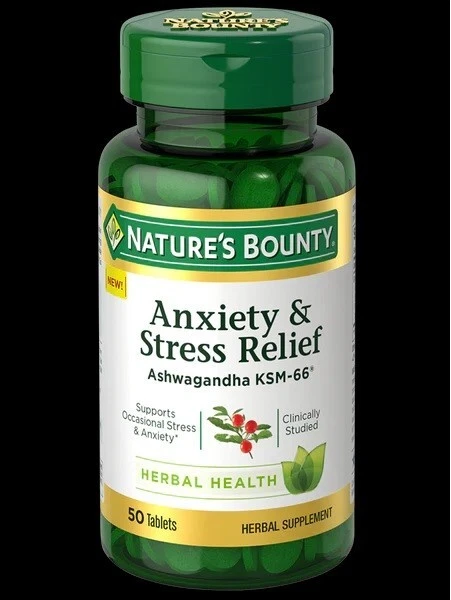 Nature's Bounty Anxiety & Stress Relief 50 Tablets - Image 1 of 1