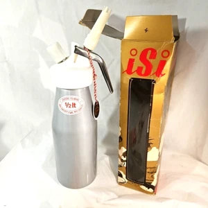 ISI Sahneapparat Cream Whipper 1/2 Lt Silver 1 pint (chargers sold separately) - Picture 1 of 16