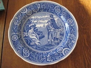 SPODE The Spode Blue Room Collection Woodman 10.5" Dinner Plate New - Picture 1 of 6