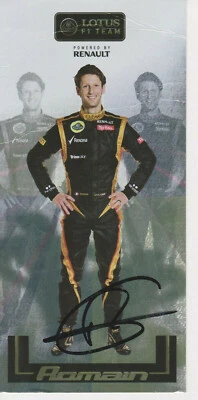 FRA Romain Grosjean Autograph F1 Card Hand Signed Lotus Race Renault E20 BEND! - Image 1 of 2