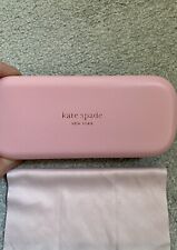 Genuine KATE SPADE - NEW YORK Pink & Green Glasses / Sunglasses Case with Cloth