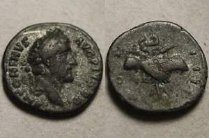 Genuine ancient Roman Silver coin denarius Antoninus Pius clasped hands caduceus - Picture 1 of 4