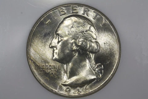 1946-D Washington Quarter, NGC MS-66 Cover