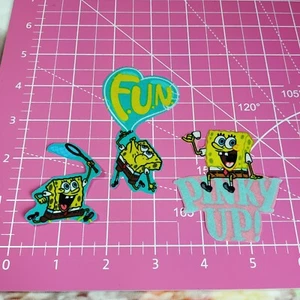 SpongeBob Fabric Iron-On Applique Patches For Kids, Jacket Patrick  SquarePants  - Bild 1 von 10