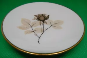 Rosenthal Germany Vintage - Shadow Rose 3.25" Butter Pat Trinket Pin Tray Dish - Picture 1 of 4