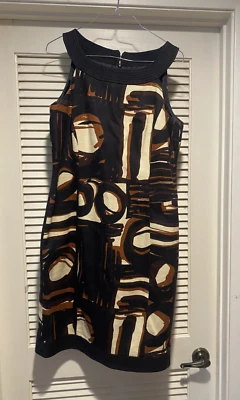 Vestido Jones New York sin mangas forrado en polietileno/algodón talla 10 Foto 1 de 4