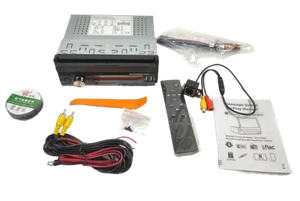 T100C Bluetooth Car Radio, Single Din with Flip Out Touch Screen EQ/USB Port/AUX - Picture 1 of 1