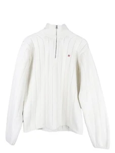 Polo Jeans Ralph Lauren Vintage Pullover Herren Large Beige Heavy Cotton 1/4 Zip - Bild 1 von 6
