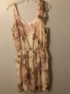 NWT LC Lauren Conrad Blush Hour Dress Ruffles Floral Sz 8 new - Picture 1 of 6