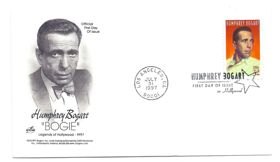 3152 Humphrey Bogart, Legend of Hollywood 1997, ArtCraft  FDC - Image 1 of 1