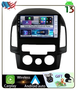 128GB For Hyundai I30 2006-11 Manual AC Android 14 Carplay Stereo Radio GPS Navi - Picture 1 of 24