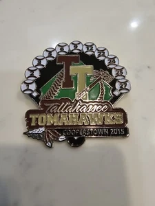 2015 Tallahassee Tomahawks Badge Lapel Hat Pin Souvenir Baseball Cooperstown EUC - Picture 1 of 8