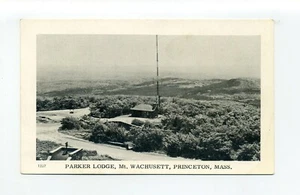 Postal de colección Princeton MA Mass, vista de pájaro, Parker Lodge, Mt Wachusett - Imagen 1 de 2