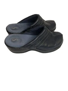 Zapatos deslizables suaves para caminar azul marino cuero mula 7W - Imagen 1 de 6