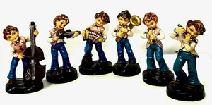 A Santini Italy Figurines Boys Six Piece MUSIC BAND ENSEMBLE Playing Instrument - Picture 1 of 11
