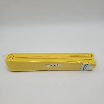 New Macho Martial Arts Fighting Judo Karate TKD Yellow Belt Size 0 100% Cotton - Image 1 of 4