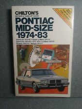 PONTIAC MID-SIZE 1974-1983 ~ Vintage Chilton Shop Manual (Ventura Le Mans GTO +)