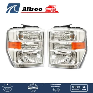 Par de faros proyectores aptos para Ford E150 E250 E350 E450 2008-2014 LH+RH cromo - Imagen 1 de 12