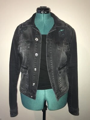 Jaqueta jeans desgastada Versus Versace rara - Imagem 1 de 4