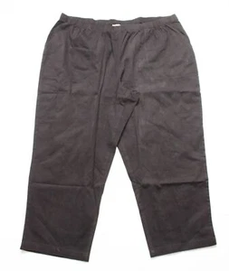 Women Within Women's Plus Petite Elastic Waist Solid Pants JW7 Black Size 32W - Picture 1 of 4