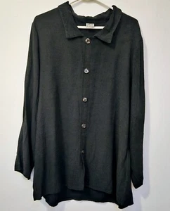 CP Shades Dress Shirt Cotton Rayon Silk Button Down Gray Shirt Dress M - Picture 1 of 9