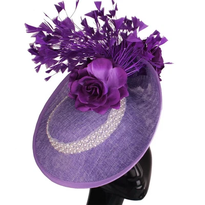 Rojo Fascinadores Fedoras Boda Novia Sombrerería Sombrero Cóctel Tocado HeadWear Foto 1 de 4