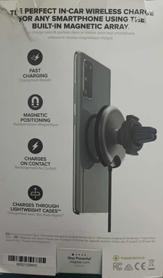 Mophie Snap+ Soporte de ventilación inalámbrico - Negro Foto 1 de 2