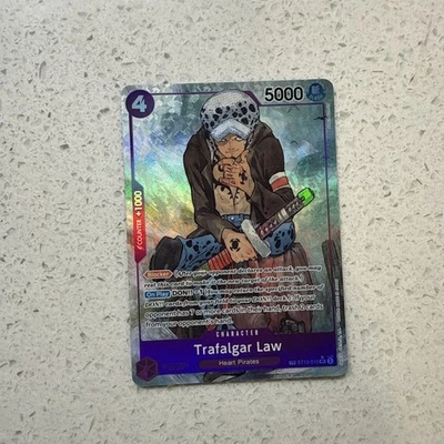 One Piece TCG OP07 Treasure Rare Trafalgar Law ST10-010 Alt Art 500 Years - LP - Image 1 of 2