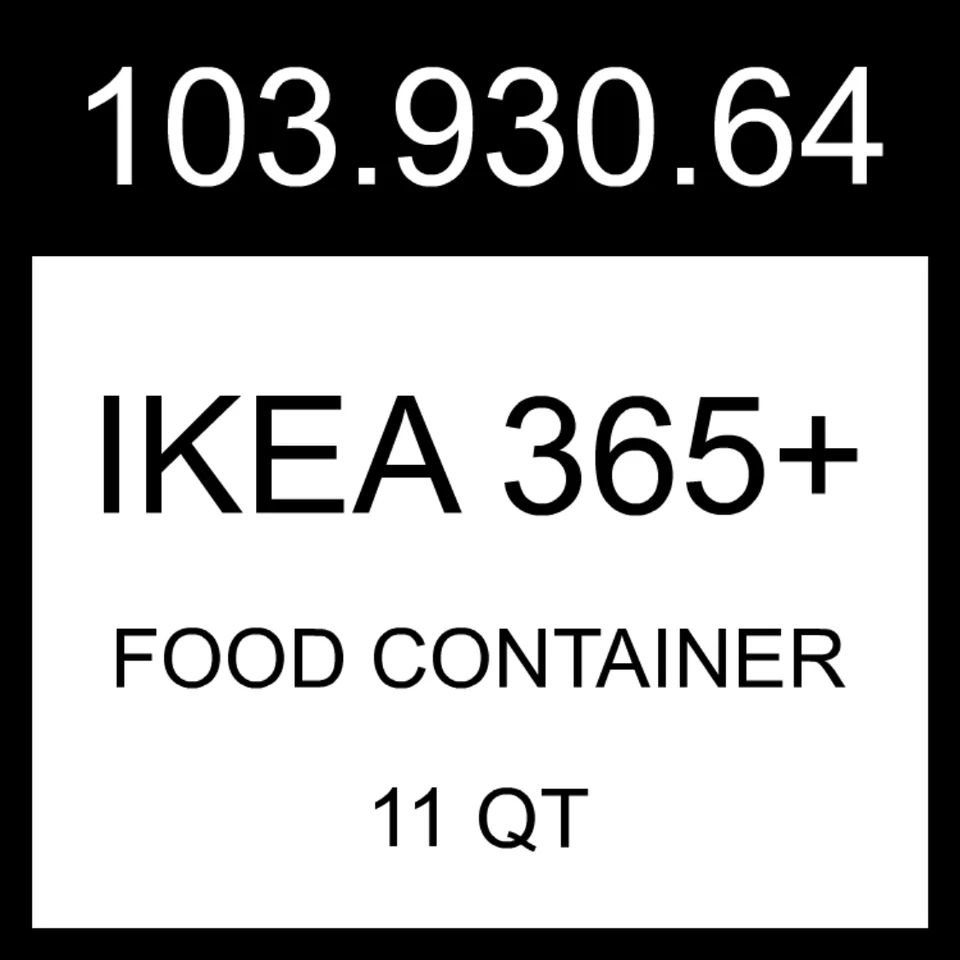 Contenedor de comida grande rectangular/plástico IKEA IKEA 365+ 11 qt 103.930.64 Foto 1 de 1