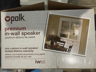 Polk Premium In-Wall Speaker 7 1/4" x 12 3/4" Item No. IW65.  Brand New - Image 1 of 4
