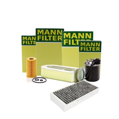 Mann-Filter Air Cabin Fuel Engine Oil Filter Kit For Mercedes-Benz ML250 - Image 1 of 2