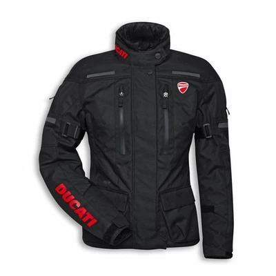 Chaqueta textil de motocicleta Ducati Tour para mujer | CE blindada Touring Biker Gear Foto 1 de 3