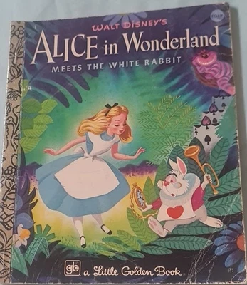 LITTLE GOLDEN BOOK DISNEY ALICE IN WONDERLAND D19 1978 10TH EDITION - image 1 of 3