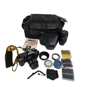 Nikon F-401S Vintage Camera with Nikkor AF 35-70mm and 70-210mm Lenses + More - Picture 1 of 20