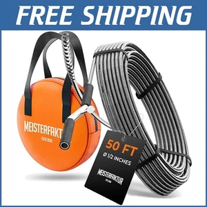 Eco-Friendly 50 FT Drain Auger - Effortless Clog Remover for DIY Enthusiasts - Picture 1 of 8