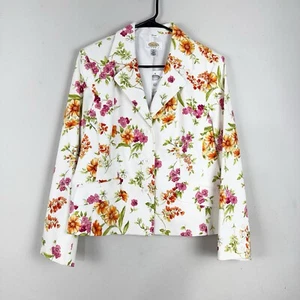 Talbots Petites Women's Floral Blazer Stretch Size 12 Multicolor - Picture 1 of 10