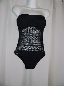  Ladies Size M Gamiss Lace Mesh Swimsuit Bathing Suit Pool Beach