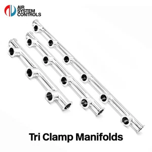 Tri Clamp Manifold - 1.5 inch x 3 x 4 x 6 Port - SS304 Sanitary, Clamp, Fitting - Picture 1 of 10