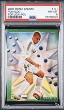 2005 Mundi Cromo Top La Liga Foil Ronaldo #191 PSA 8 POP8 Real Madrid Brazil