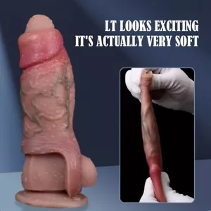 THICK Male Cock-Girth-Enlarger-Enhancer-Penis Extension Extender Sheath Sleeve - Picture 1 of 11